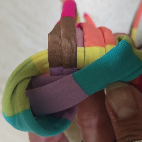Victoria's Secret Colorful Striped Tie Bikini Top - Picture 6 of 7